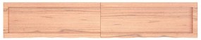 vidaXL Ράφι Τοίχου Ανοιχτό Καφέ 160x30x(2-6)εκ. Επεξ. Μασίφ Ξύλο Δρυός