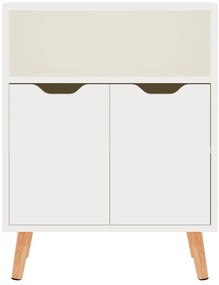 vidaXL Μπουφές Γυαλιστερό Λευκό 60x30x72 εκ. από Επεξεργασμένο Ξύλο