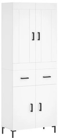 vidaXL Ντουλάπι Λευκό 69,5x34x180 εκ. από Επεξεργασμένο Ξύλο