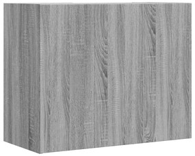 vidaXL Ντουλάπι Τοίχου Γκρι Sonoma 75x35x60 εκ. από Επεξεργασμένο Ξύλο