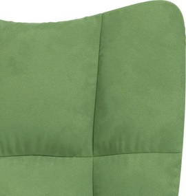 vidaXL Πολυθρόνα Relax Ανοιχτό Πράσινο Βελούδινη