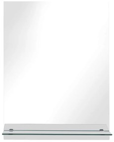 vidaXL Καθρέφτης Τοίχου με Ράφι 20 x 40 εκ. από Ψημένο Γυαλί