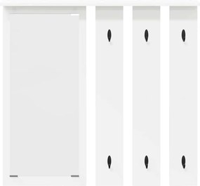 vidaXL Τοίχου Κρεμάστρα Λευκό 84 x 10 x 80 εκ. Επεξεργασμένο ξύλο