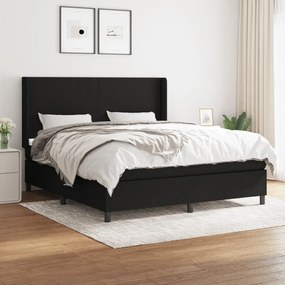 ΚΡΕΒΑΤΙ BOXSPRING ΜΕ ΣΤΡΩΜΑ ΜΑΥΡΟ 160X200 ΕΚ. ΥΦΑΣΜΑΤΙΝΟ 3131283