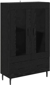vidaXL Highboard Μαύρη Οξυά 69,5 x 31 x 115 εκ. Επεξεργασμένο ξύλο