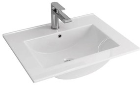 Νιπτήρας Ένθετος Επίπλου LT 7506-60 60x47x18cm White Karag Πορσελάνη
