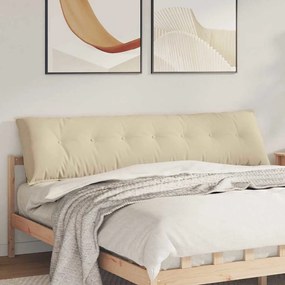 vidaXL Μαξιλάρι Πλάτης Κρεμ 200 x 50 εκ. Ύφασμα Μικροΐνας