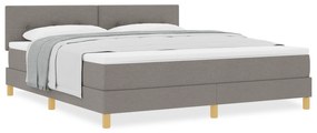 vidaXL Κρεβάτι με Κουβέρτα με Ματράζ Ταπέ 180x200 εκ. Ύφασμα