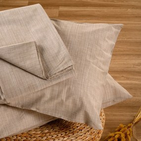 Σεντόνι King Size Με Λάστιχο + Μαξιλαροθήκες Melinen Casual Line Mini Mateo Beige