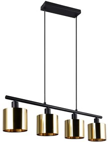 Φωτιστικό Οροφής - Ράγα Jason R36304079 75x12x150cm 4xE14 10W Gold RL Lighting