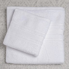 Πετσέτα Σώματος Λευκή (70x140) Hotel Stripes 450gr/m2