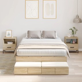 vidaXL Κρεβάτι Αποθήκευσης Sonoma Oak 120x200 εκ