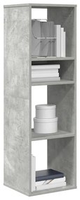 Βιβλιοθήκη Γκρι του Σκυροδέματος 34x31x112 εκ. από Μοριοσανίδα