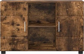 vidaXL Πλαϊνό γραφείο FLORIN Καπνιστό Δρύς 88,5 x 30,5 x 55,5 εκ