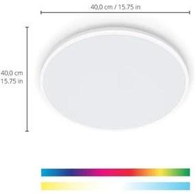 Έξυπνο Φωτιστικό Οροφής Πλαφονιέρα LED 21W 3CCT Dimmable RGBW Rune Wiz-929003209122-Λευκό 929003209122
