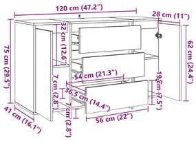 ΣΚΕΥΟΘΗΚΗ ΠΑΛΙΟ ΞΥΛΟ 120X41X75 CM ΞΥΛΟ ΜΗΧΑΝΗΣ 856794