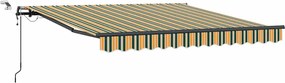 vidaXL Ύφασμα Ομπρέλας Πράσινο και κίτρινο 350 x 250 εκ Πολυεστέρας