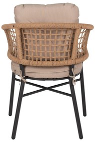 ΠΟΛΥΘΡΟΝΑ ΑΛΟΥΜΙΝΙΟΥ DARK GREY ΕΠΑΓΓΕΛΜ. RATTAN ΜΑΞΙΛΑΡΙ ΜΠΕΖ  60x56x84 εκ.