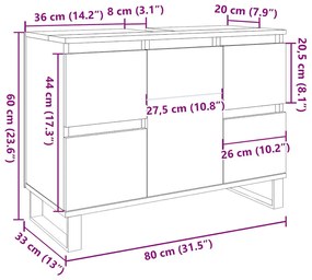 ΝΤΟΥΛΑΠΙ ΝΙΠΤΗΡΑ ΜΠΑΝΙΟΥ ΣΚΥΡΟΔΕΜΑ ΓΚΡΙ 80X33X60 CM 857237