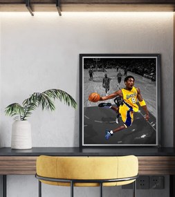 Ξύλινο Κάδρο Kobe Bryant Dunk 30X40cm SNK36