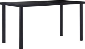 vidaXL Τραπεζαρία Μαύρη 140 x 70 x 75 εκ. από Ψημένο Γυαλί