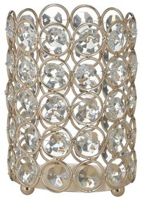 Κηροπήγιο 3-70-151-0501 Φ9x13cm Gold Inart Metal, Glass
