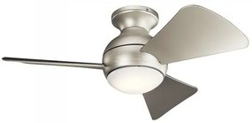 Ανεμιστήρας Οροφής 53,8W Φωτιστικό LED 10W ΙΡ23 Τηλεχειριστήριο Sola Elstead Lighting KLF-SOLA-34-BN Νίκελ Ματ