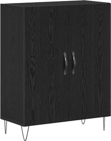 vidaXL Highboard 2 pcs Μαύρη Οξυά Επεξεργασμένο ξύλο
