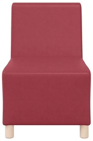 vidaXL Μοναδικός Καναπές χωρίς Χερούλια 3 pcs Μπορντό 55 x 74 x 82 εκ.