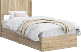 vidaXL Καλάθι με αποθήκη και κεφαλάρι Sonoma Δρυς 90 x 190 cm