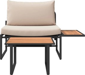 vidaXL Σετ Καναπέ Κήπου 2 pcs Taupe Ατσάλι