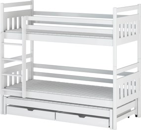 SEWERYN 80x200 white bunk bed Lano Furniture
