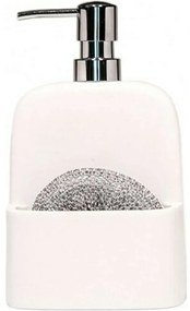 Δοχείο Κρεμοσάπουνου Brigite 03014.001 Με Θήκη Για Σφουγγάρι White Ρητίνη