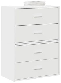 Ντουλάπια με 2 συρτάρια 2 τεμάχια Λευκό 60x31x40 cm