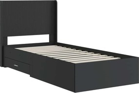 vidaXL Καλάθι με αποθήκη και κεφαλάρι Μαύρο 75 x 190 cm