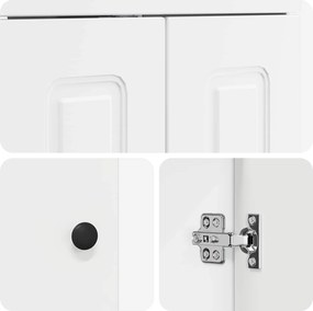 vidaXL Ντουλάπι Κάτω από τον Νιπτήρα Λευκό 56 x 37,5 x 81 εκ
