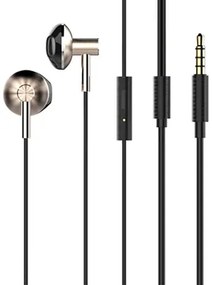 LDNIO earphones με μικρόφωνο HP09, 3.5mm, 1.2m, ροζ χρυσό