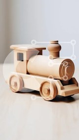 Intra Συλλεκτικό Ξύλινο Παζλ Plywood 4mm - Αξιολάτρευτο Ξύλινο Παιχνίδι Τρένο για παιδιά Σε Ξύλινο Κουτί - Διαστάσεις: 10x10 cm – 25 κομμάτια