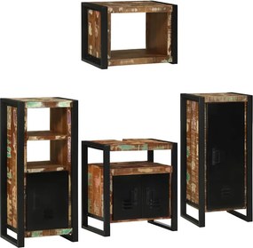 vidaXL Σετ Επίπλων Μπάνιου 4 τμχ. Πολύχρωμο 55 x 35 x 60 εκ.