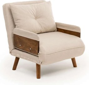 Πολυθρόνα-Κρεβάτι Κρέμα COSMO SINGLE 77x70x82