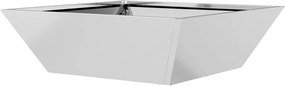vidaXL Γλάστρα Κήπου Ασημί 50 x 50 x 15 cm Επικαλυμμένος Χάλυβας