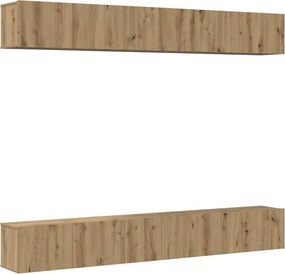 vidaXL Σετ επίπλου τηλεόρασης 6 pcs Artisan Oak Επεξεργασμένο ξύλο