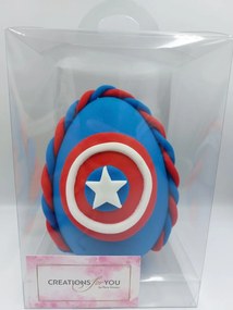 Τύπου Captain America Avengers Αρωματική λαμπάδα - Σετ Λαμπάδα, Πλάτη και Αυγό