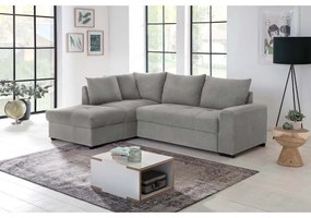 BILL ΚΑΝΑΠΕΣ ΚΡΕΒΑΤΙ ΓΩΝΙΑ ΑΡΙΣΤΕΡΗ ΓΚΡΙ 241x173x94 - 70-0407