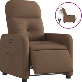 vidaXL Πολυθρόνα Ανακλινόμενη Ηλεκτρική Καφέ Υφασμάτινη
