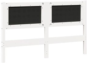 vidaXL Κεφαλάρι Άλλο Λευκό 140 cm Μασίφ ξύλο πεύκου