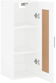 vidaXL Ντουλάπι Τοίχου Λευκό 34,5 x 34 x 90 εκ. από Επεξεργασμένο Ξύλο