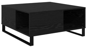 vidaXL Τραπεζάκι σαλονιού Μαύρη δρυς 80 x 80 x 36.5 εκ