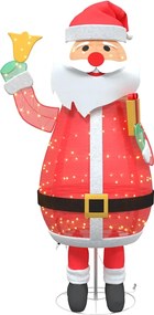 vidaXL Άγιος Βασίλης Χριστουγέννων Θερμό λευκό 100 x 180 cm ύφασμα