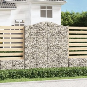 vidaXL Συρματοκιβώτια Τοξωτά 9 τεμ. 200x50x220/240 εκ. Γαλβαν. Ατσάλι